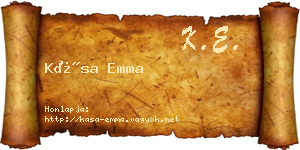 Kása Emma névjegykártya