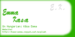 emma kasa business card